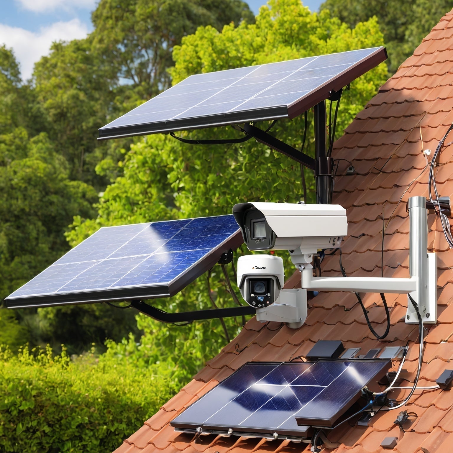 Solar powered camera security