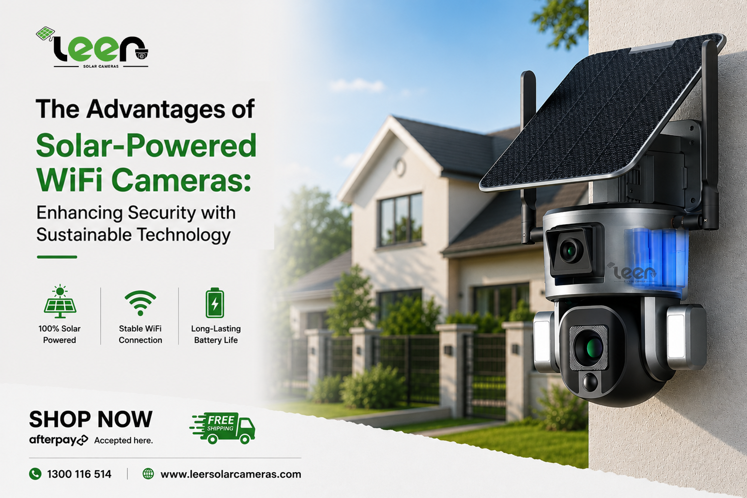 Solar powered security camera