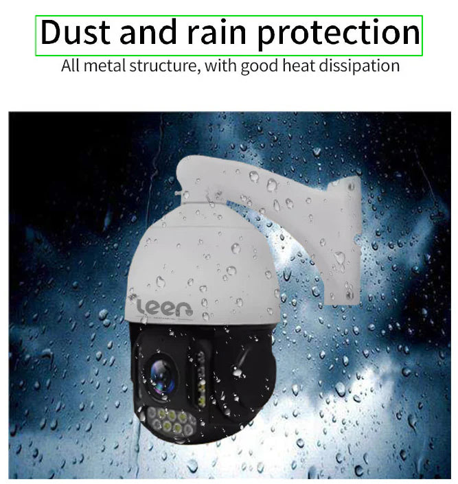Weatherproof solar powered CCTV camera with rain and dust protection for outdoor security