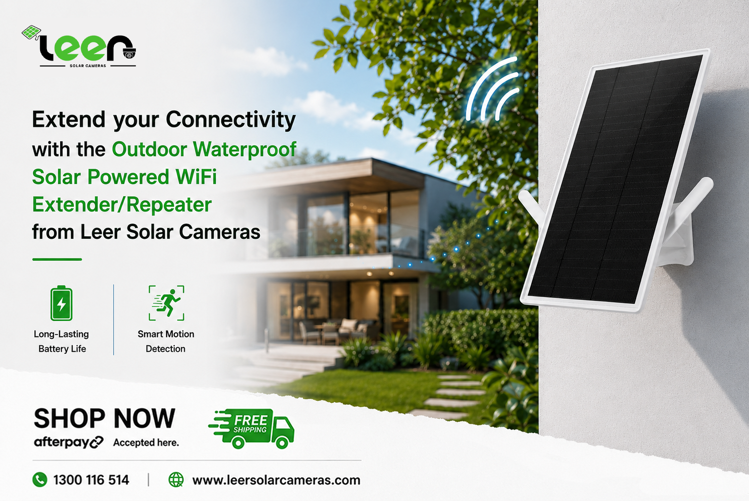 Outdoor Waterproof Solar Powered WiFi Extender/Repeater