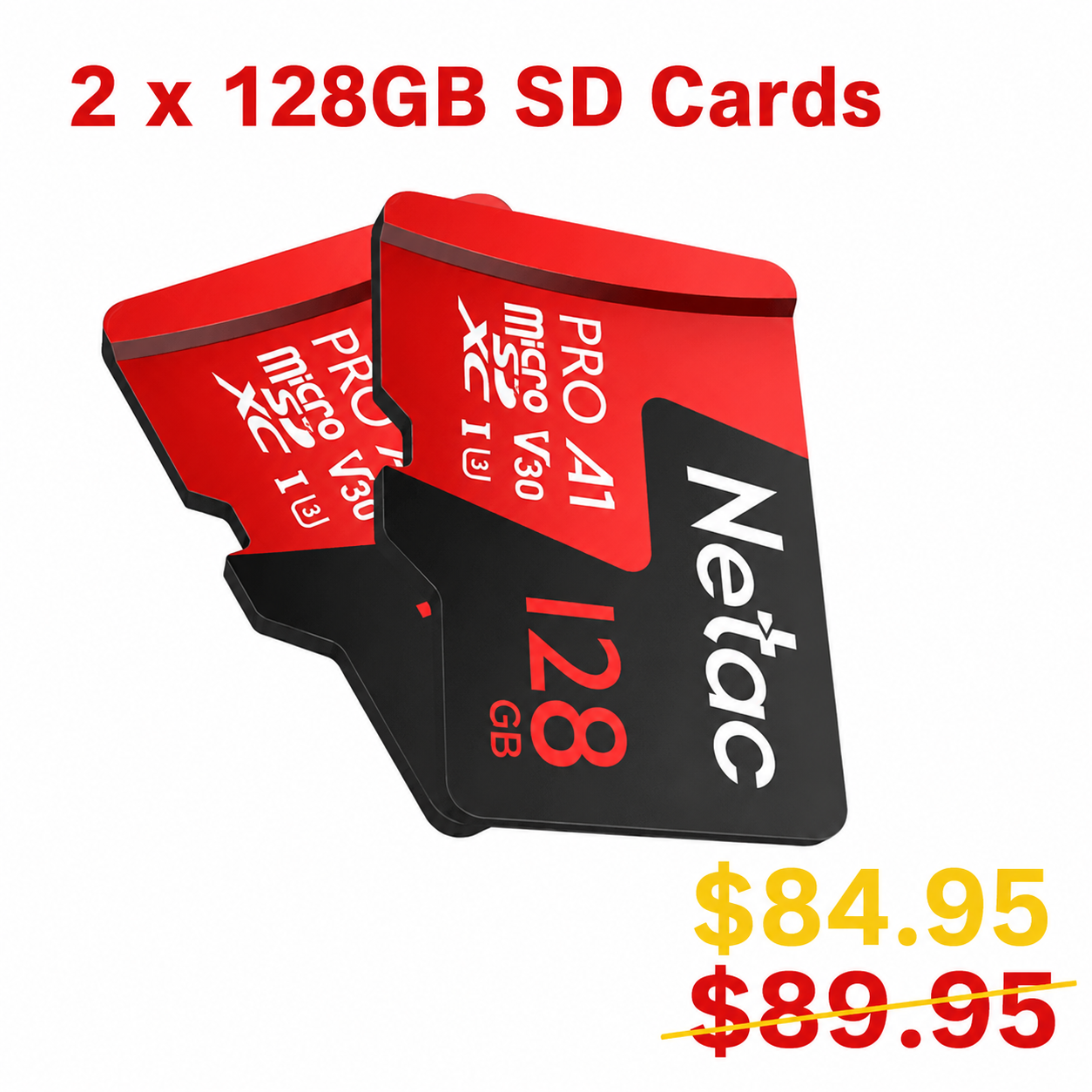 Netac 128GB Micro SD Card – V30 100MB/s