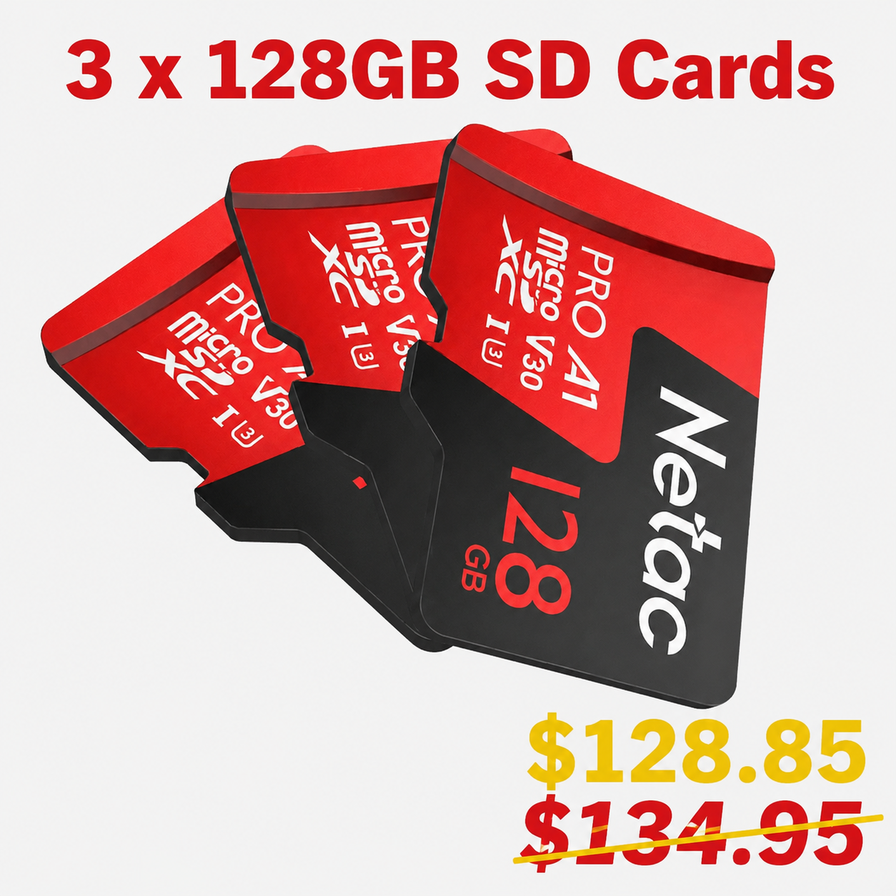 Netac 128GB Micro SD Card – V30 100MB/s