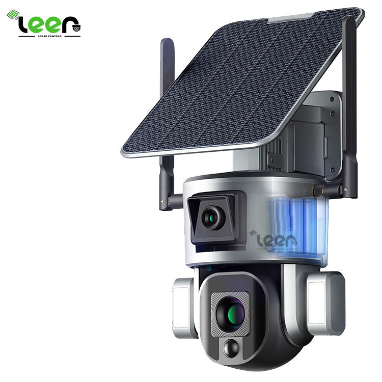 ArmorEye 2.0 4K solar security camera with 20x optical zoom and solar panel