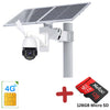 Solar powered wireless security camera with solar panels and WiFi