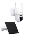 4G solar powered wireless security camera with separate solar panel.


