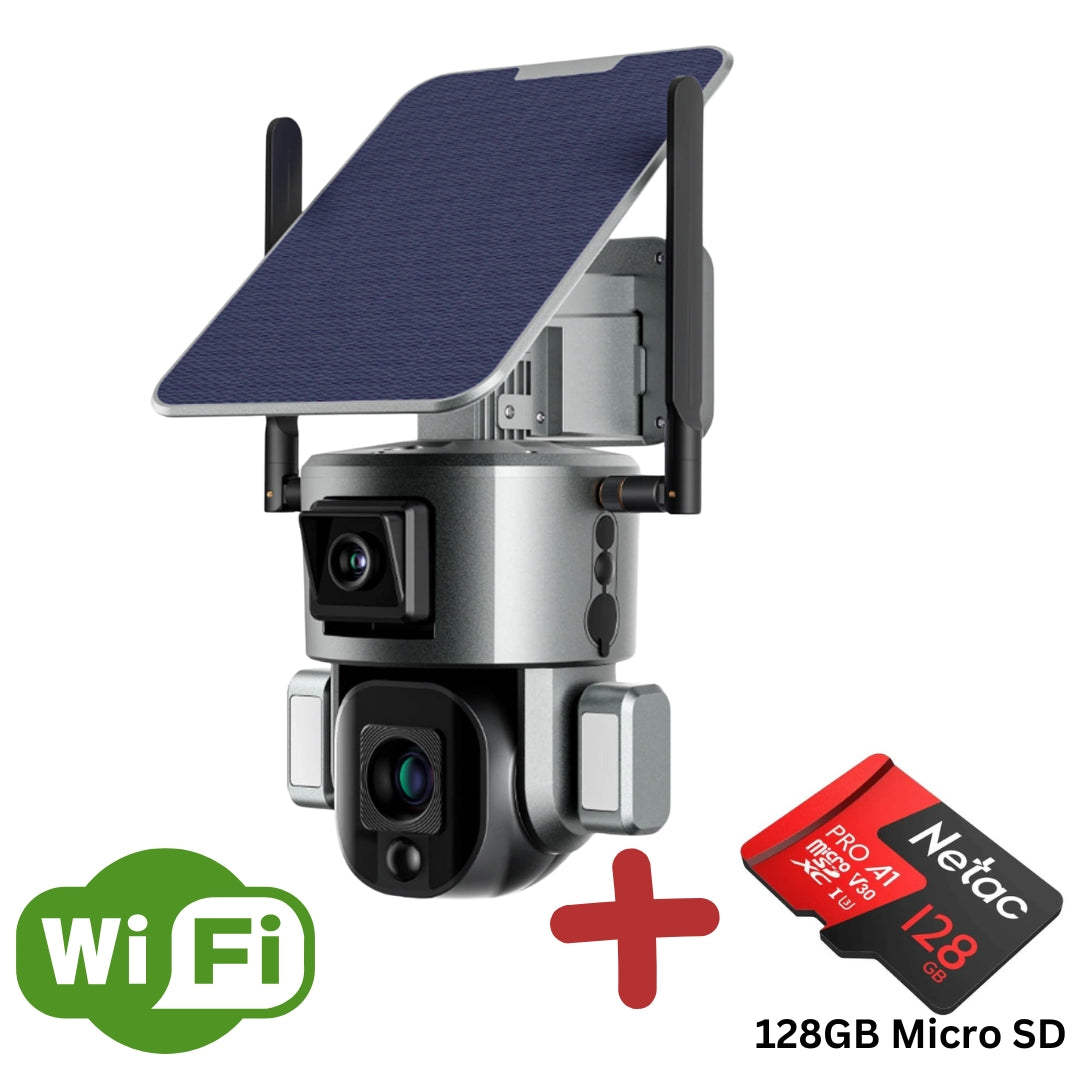 Y5 - 8MP 4K 10X Optical Zoom Solar Camera - 4G SIM or WIFI 2.4g